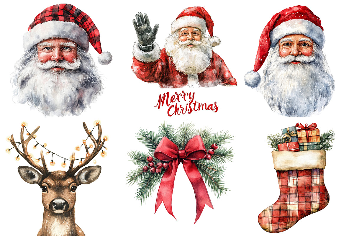 Plaid Christmas Clipart, an Illustration by Designworld (Photo 6 of 6)