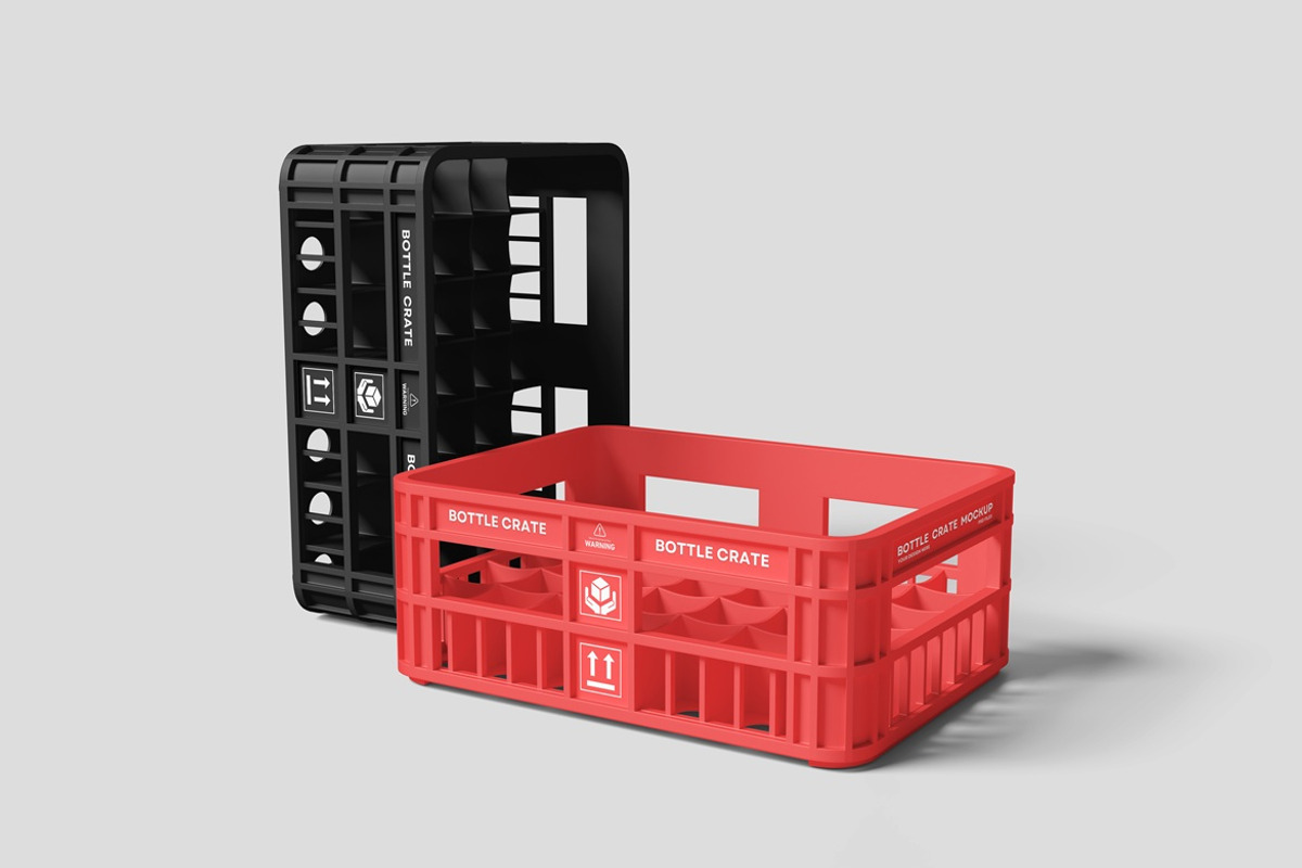 Bottle Crate Mockup, a Packaging Mockup by AndikaGraphic (Photo 6 of 6)