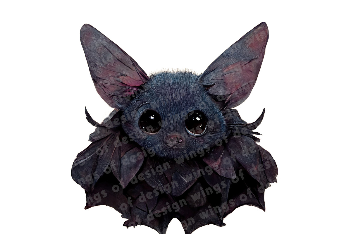 Cute Bat Clipart Illustration PNG, an Illustration by wings of design