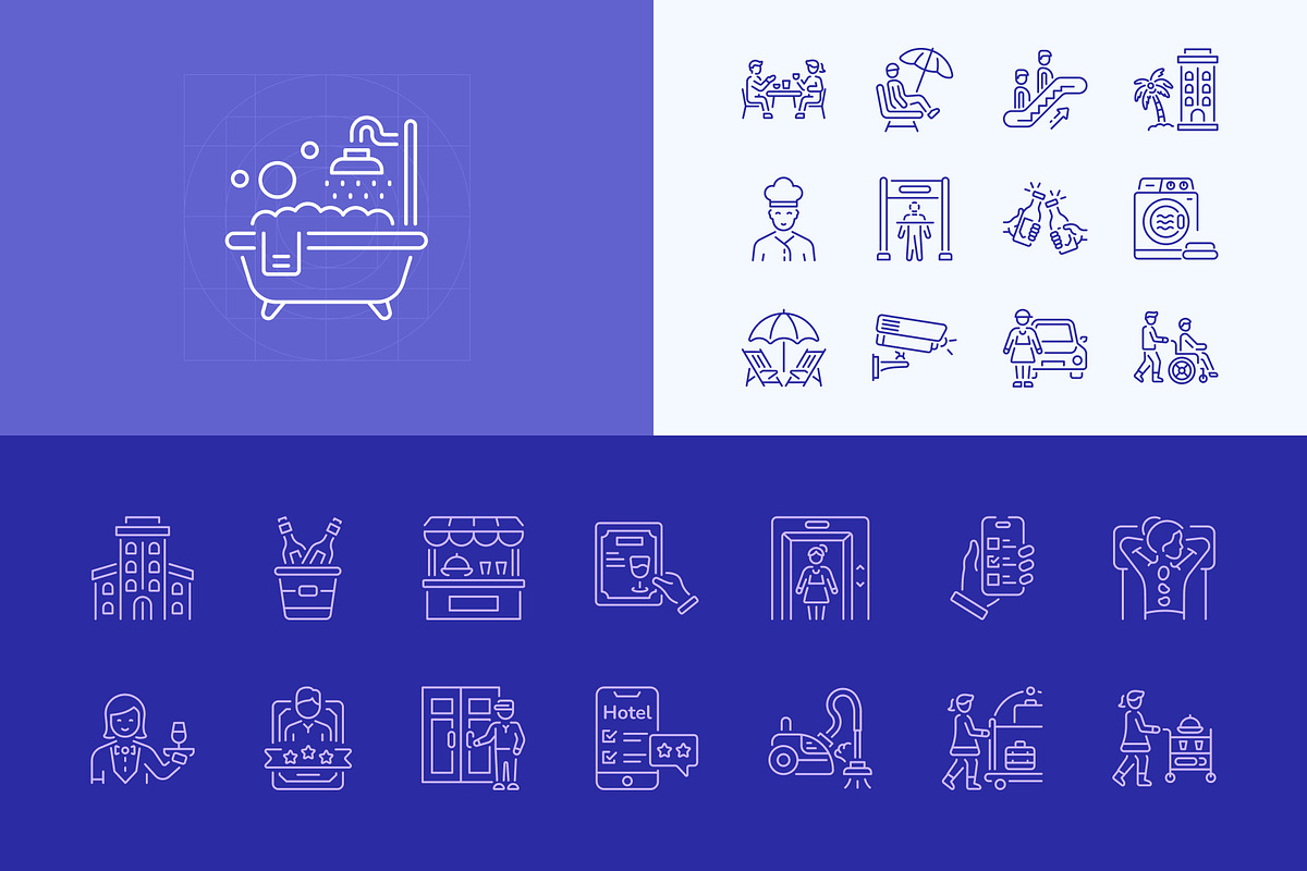 Hotel and Hospitality Icon Set, an Outline Icon by Prosymbols (Photo 5 of 8)