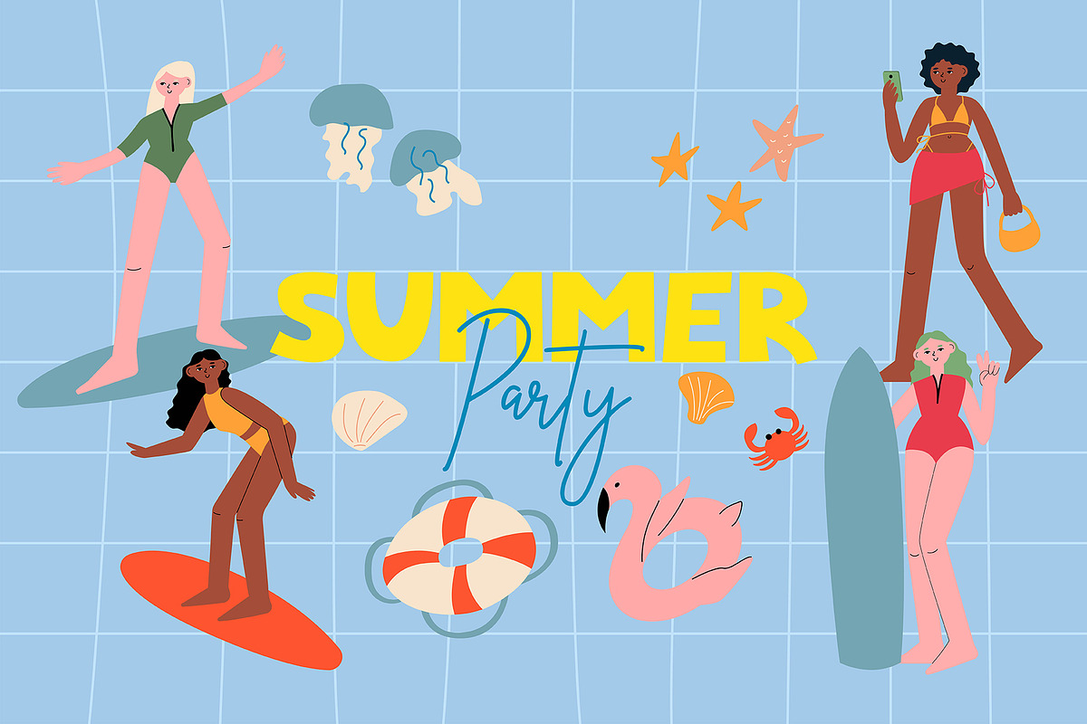 Summer Party | Cliparts, Posters, a Food Illustration by Felizabeth Design (Photo 1 of 12)