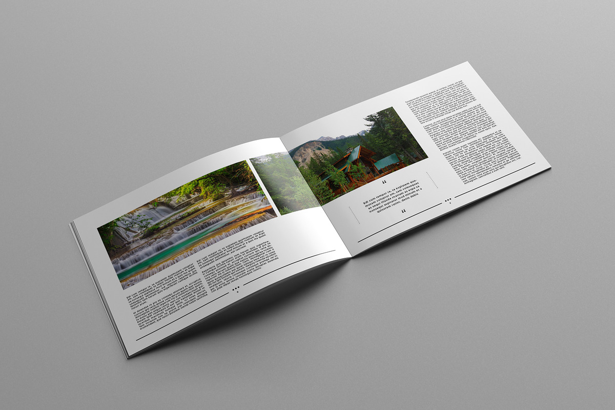 Minimal Landscape Magazine Template, a Magazine Template by Uloel Design