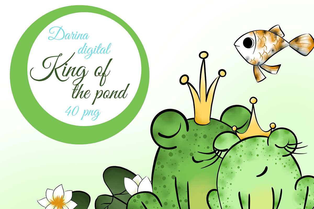Frog clipart, an Animal Illustration by DarinaDigital (Photo 1 of 6)