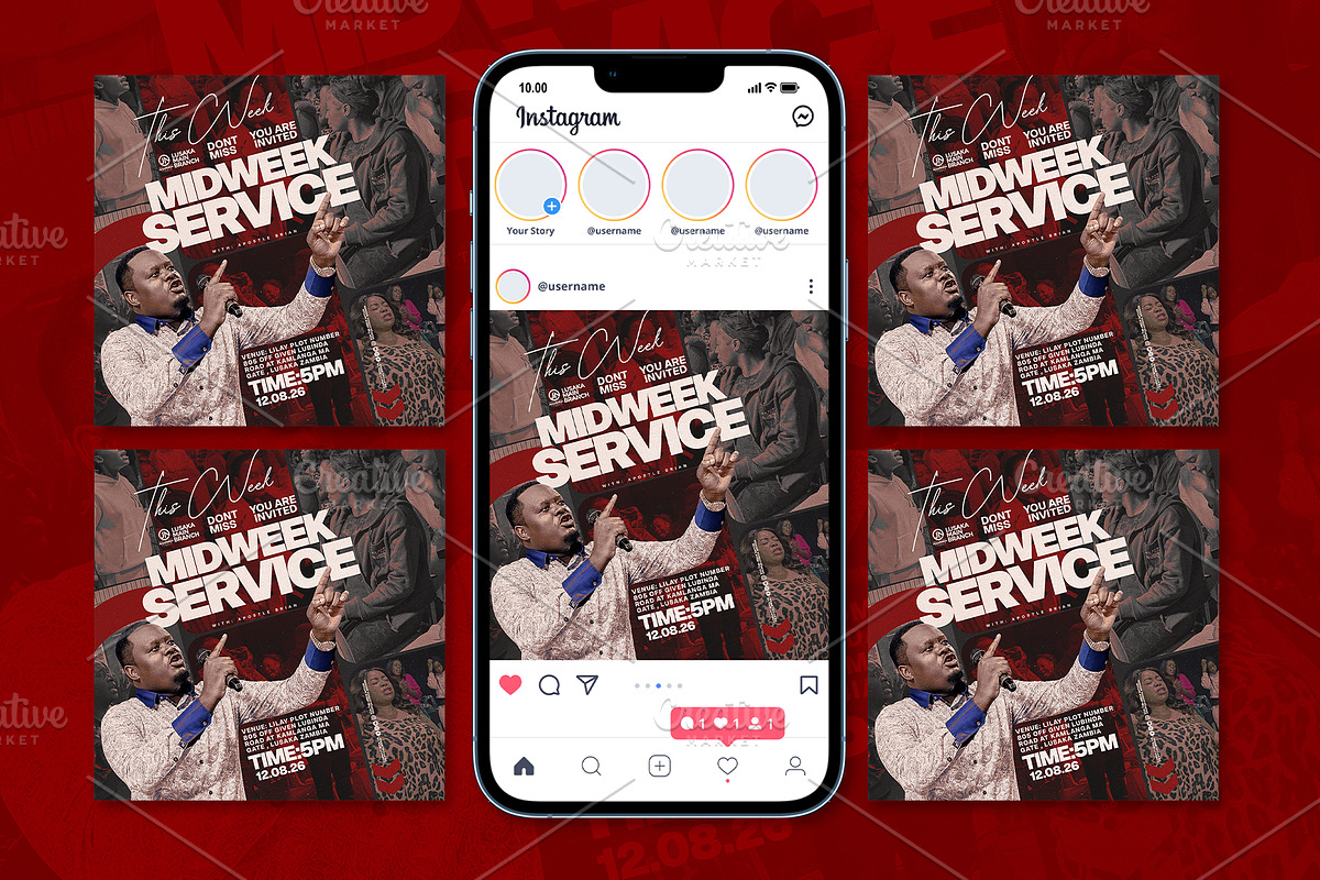 Midweek Church Flyer Template, a Social Media Template by church flyer templates (Photo 7 of 7)