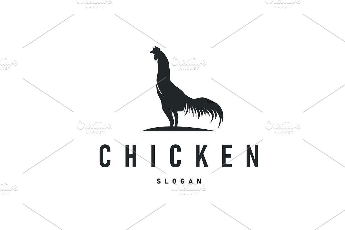 Chicken logo design with minimalist, a Branding & Logo Template by Maylianaw28