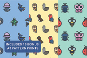 Animal Icon Pack | 10 Bonus Pattern, an Outline Icon by MikeHill (Thumbnail 4 of 5)