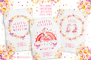Unicorns Life. Watercolor collection, an Animal Illustration by UlitkaStudio (Thumbnail 9 of 29)