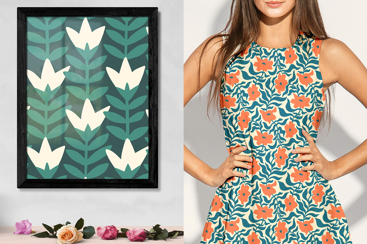 15 floral patterns, a Pattern Graphic by pineart (Photo 3 of 6)