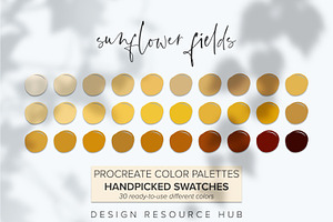 Procreate Color Palette SunflowerFld