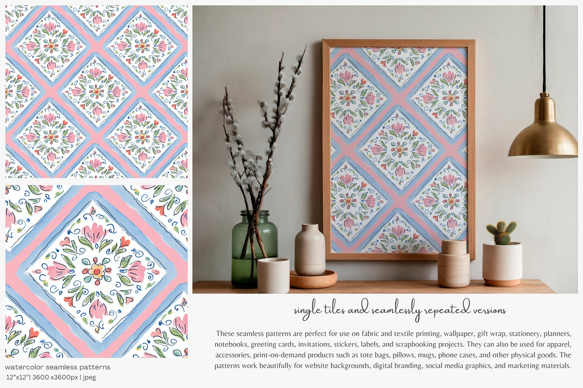 scandinavian folk art patterns, a Pattern Graphic by Patishop Art (Photo 5 of 9)