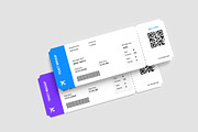 Flight Ticket Mockup Template, a Product Mockup by graphypix (Thumbnail 1 of 4)