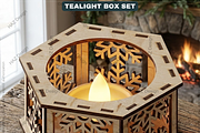 Christmas Tea Light Holder Bundle, a Graphic by AtacanDigital (Thumbnail 4 of 7)