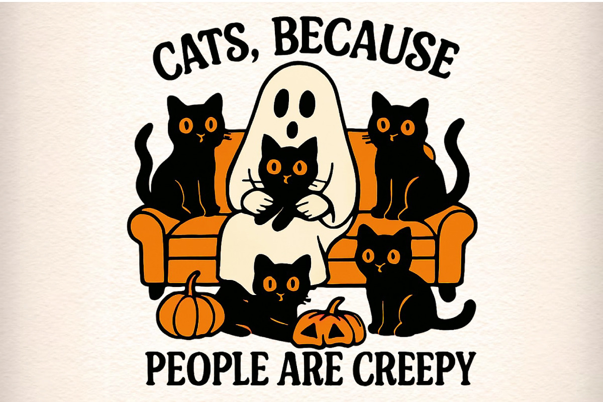 Cats Because People Are Creepy Png, an Illustration by Craft Nest (Photo 1 of 6)