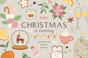 Christmas is coming! Cute cliparts, a Seasonal Illustration by Volha Studio (Thumbnail 1 of 13)