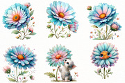 Whimsical Aster Clipart, an Illustration by Designworld (Thumbnail 3 of 7)