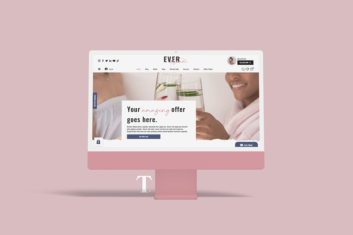 EverDream Wix Website Template, a Wix Template by Girl Boss From Home (Photo 3 of 7)