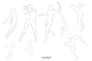 Dynamic Poses Procreate Stamp