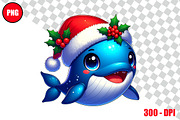 Christmas Whale Clipart Bundle Files, an Animal Illustration by taramija (Thumbnail 9 of 26)