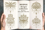 Mehndi designs collection, a Decorative Illustration by Katika Shop (Thumbnail 1 of 7)