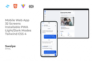 Sweipe | Mobile Web App Template, a HTML Template by Mobius Studio (Thumbnail 1 of 2)