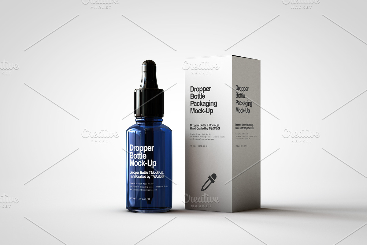 Amber Dropper Bottle Mock-Up & Box, a Household Mockup by TSOBG (Photo 14 of 20)