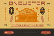 ONDUCTOR - Vintage Display Font, a Handwritten Font by Rightwheels (Thumbnail 1 of 10)