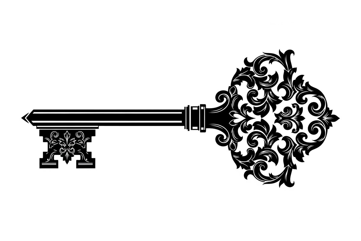 Ornamental Vintage Key SVG Bundle, an Illustration by Gaye Art (Photo 6 of 31)