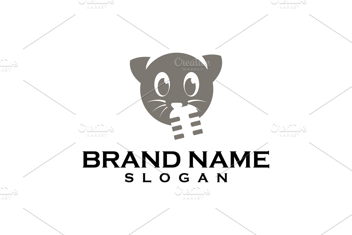 Cat podcast logo design template, an Object Graphic by nicemorning