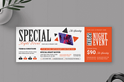 Special Night Event Ticket, a Stationery Template by MightyDesign (Thumbnail 1 of 6)