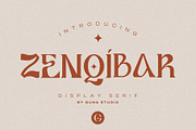 ZENQIBAR - Display Serif, a Serif Font by Guna Studio (Thumbnail 1 of 10)