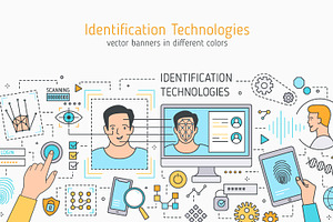 Identification technologies banners, a Technology Illustration by Good Studio
