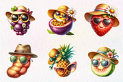 Summer Fruit Watercolor Clipart, an Illustration by CreationArt (Thumbnail 9 of 9)