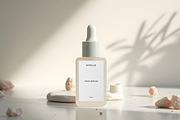Serum Frosted Glass Bottle Mockup, a Packaging Mockup by Reverie Mockups (Thumbnail 1 of 5)