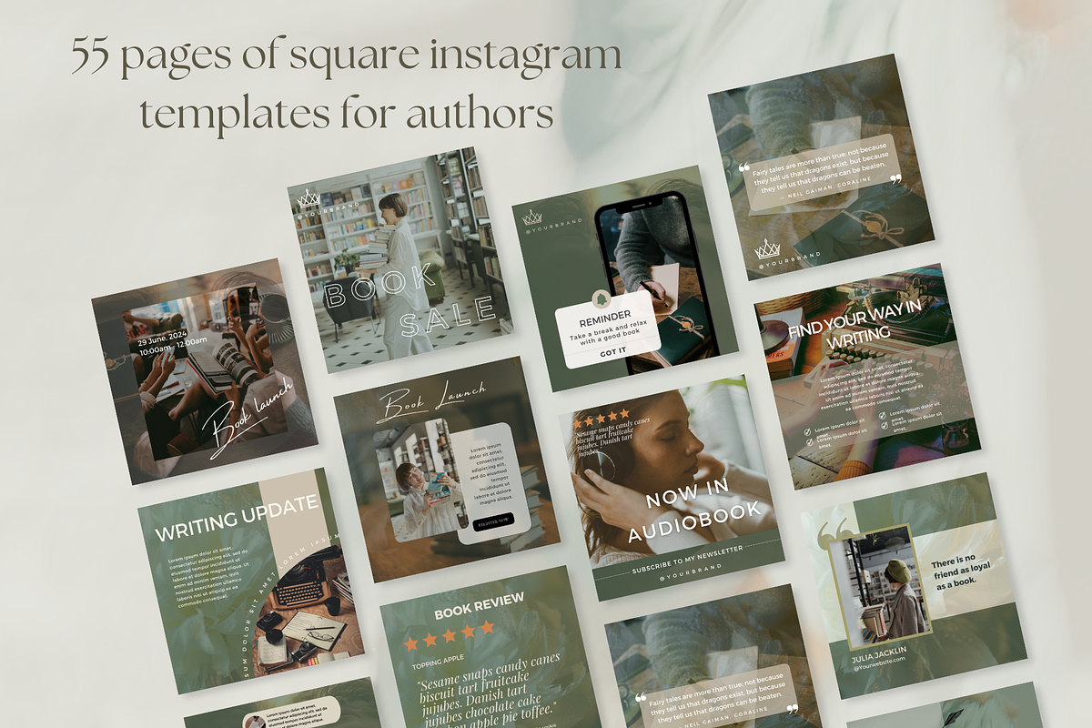Author Instagram Post template, a Social Media Template by Petite Zakka Boutique (Photo 3 of 6)