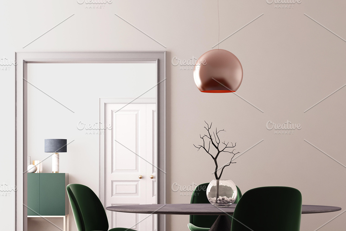 Mockup poster with a dining table, a Print Template by FilL239 (Photo 14 of 18)