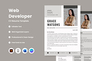 CV Resume Web Developer V4, a Resume Template by twinstd (Thumbnail 1 of 3)