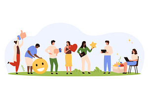 Giving Customer Feedback & Support, a Technology Illustration by Flashvector