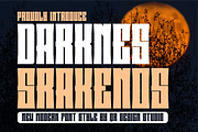 Darknes Srakenos, a Sans Serif Font by QR Design Studio (Thumbnail 1 of 7)