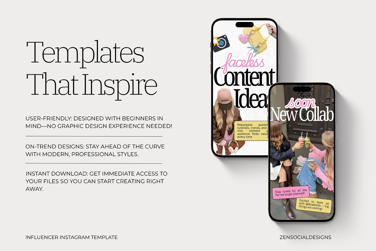 Social Media Influencer Templates, a Social Media Template by ZenSocialDesigns (Photo 7 of 9)