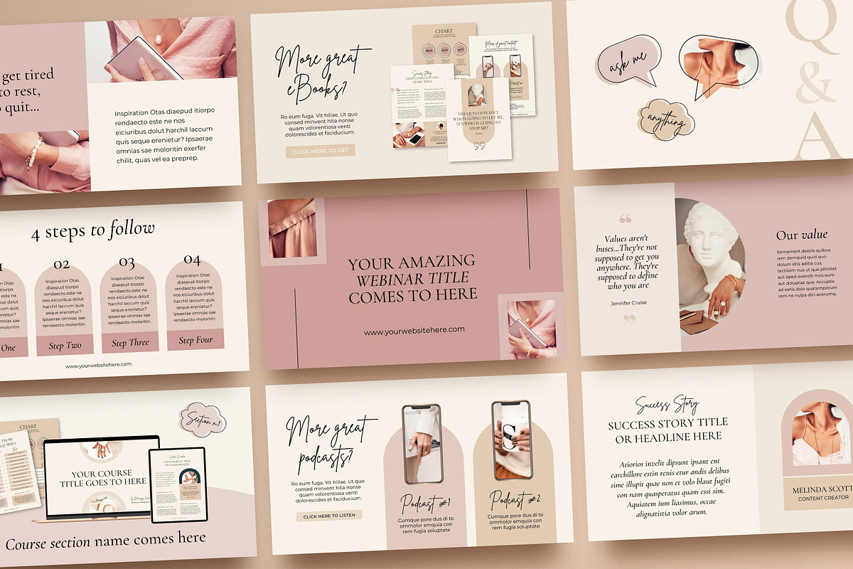 4 in 1 Course Creator Bundle CANVA, a Magazine Template by Mirazz (Photo 27 of 50)