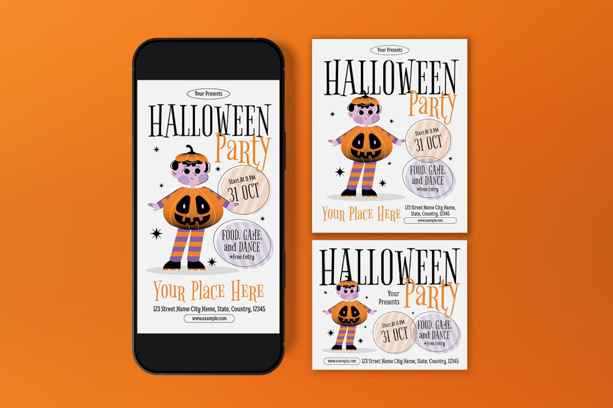 Halloween Party Flyer, a Flyer Template by graphicook (Photo 3 of 3)