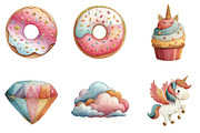 Watercolor Glitter Unicorn Clipart, an Illustration by Sublimation Artist (Thumbnail 5 of 7)
