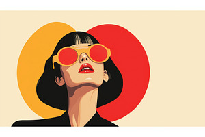 Stylized illustration of a woman, a Person Illustration by Sergey Kotenev