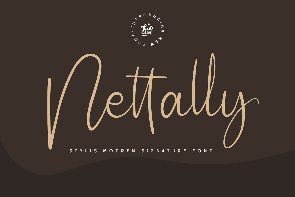Nettally, a Script Font by twinstd (Photo 1 of 13)