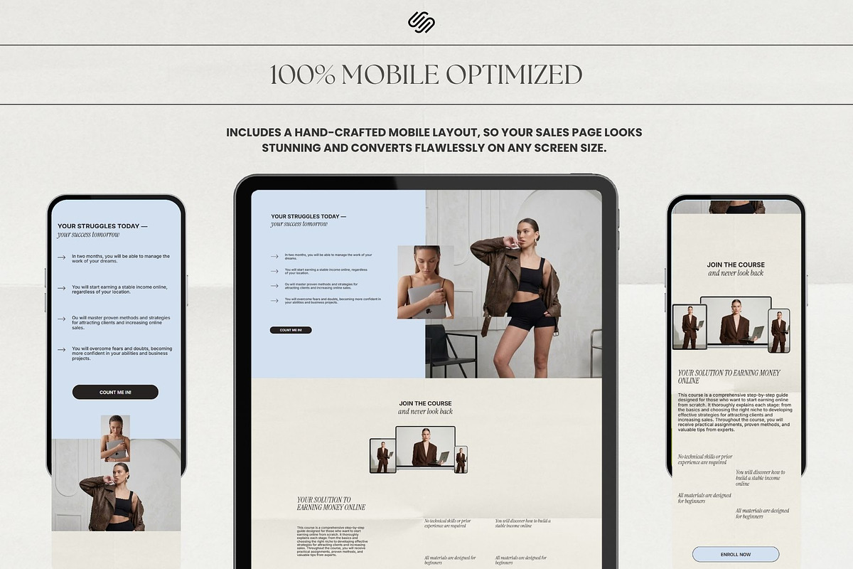 Squarespace Sales Page Template, a Squarespace Template by OliaMuseDesign (Photo 4 of 8)