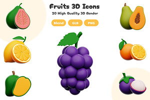 Fruit 3D Icons