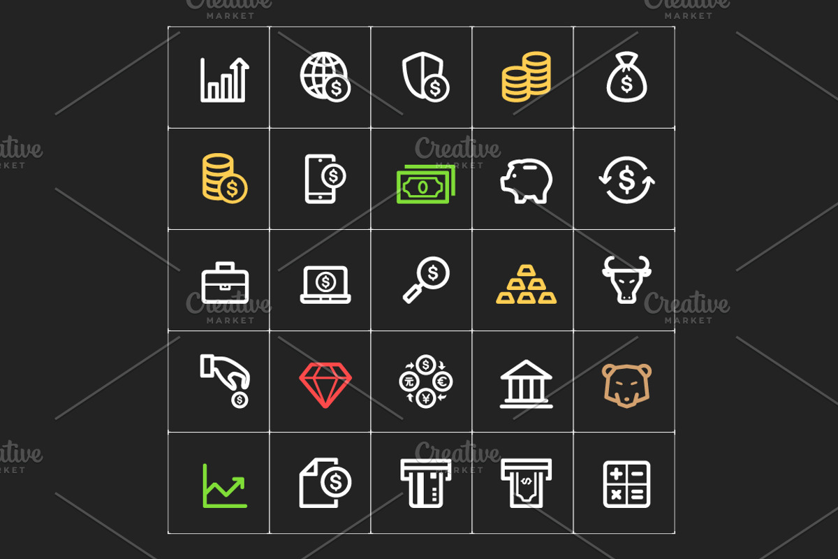 Money & Finance Mini Icon, an Outline Icon by WORAKAMON Design Studio (Photo 3 of 5)