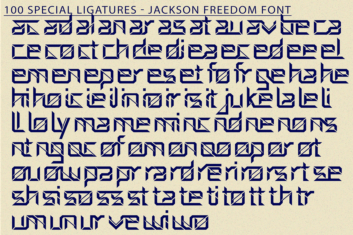 Jackson Freedom - Futuristic Font, a Sans Serif Font by 177Studio (Photo 7 of 8)