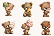Summer Ice Cream Teddy Bear Clipart, a Seasonal Illustration by Designworld (Thumbnail 5 of 10)
