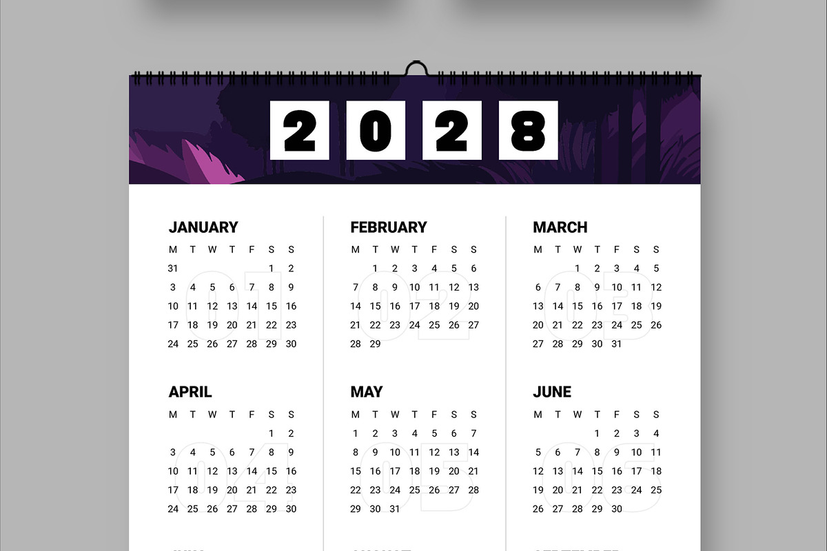 Calendar Set For 2025 to 2028 Years, a Stationery Template by ContestDesign (Photo 5 of 6)